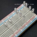 White LED 5mm ชุด 10 หลอด ขายาว ขนาด 28mm สีขาว