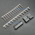 2.54mm 12 Pin Black Plastic Male Female JST-SM Housing Crimp Terminal Connector