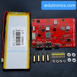 Raspberry Pi (RPi) UPSPack Standard V3 PCB สีแดง + Free ถ่าน 3.7V 6500mAh