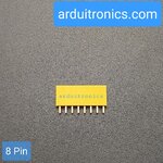 [Yellow] 1x8 Pin Single Row Female Header 2.54mm Pitch Straight Pin Square (จำนวน 1 ชิ้น)