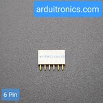 [White] 1x6 Pin Single Row Female Header 2.54mm Pitch Straight Pin Square (จำนวน 1 ชิ้น)