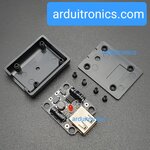 โมดูลแปลงไฟ Step Down 5-20V เป็น 5V แบบ USB กระแสสูงสุด 2A พร้อมกล่อง PCB สีดำ