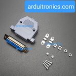 RS232 25 Pin Com Port DB25 Head Female พร้อมกรอบครอบหัว (ชุดหัวประกอบ DB25 ตัวเมีย)