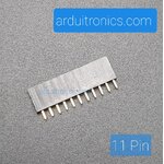 [Black] 1X11 Pin Single Row Female Header 2.54mm Pitch Straight Pin Square (จำนวน 1 ชิ้น)