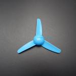 ใบพัด ขนาด 80mm สำหรับมอเตอร์ขนาดเล็ก (สีฟ้า)