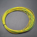 สายไฟอ่อนใส้เต็ม 18AWG UL1007 ความยาว 10 เมตร (สีเหลือง-เขียว)