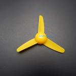 ใบพัด ขนาด 80mm สำหรับมอเตอร์ขนาดเล็ก (สีเหลือง)