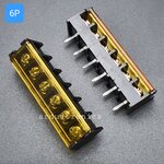ขั้วต่อ Terminal Block HB-9500 (25A) แบบ 6 ช่อง แบบมีฝาครอบ