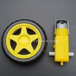 Gear Motor with Wheel Tire มอเตอร์แกนคู่พร้อมล้อ (อัตราทด 1:48)