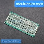 แผ่น PCB ไข่ปลา 1 หน้า ขนาด 3x7cm แผ่นปริ๊นอเนกประสงค์ Prototype PCB Through Hole Universal PCB จำนวน 1 แผ่น