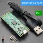 Raspberry Pi Pico (บัดกรี Pin Headers ให้) + USB Cable
