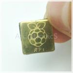 Heat Sink for Raspberry Pi with Logo สีทองมีโลโก้ Raspberry Pi 1 ชิ้น