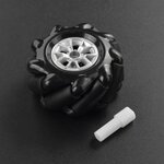 Black Mecanum Wheel with Motor Shaft Coupling (60mm) - Left (แท้จาก DFRobot)