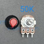 ตัวต้านทานปรับค่าได้พร้อมจุกหมุน 50K Ohm (พร้อมแหวนรอง)