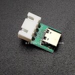 Tyep-C Female to DIP Converter Breakout + 4P XH2.54 Curved Pin