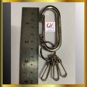 พวงกุญแจสเตนเลสแท้ ตะขอตัวล๊อค ใช้ใส่กุญแจแยกย่อย ห้อยพระ แต่งกระเป๋า ห้อยเข็มขัด สเตนเลสแท้ไม่ลอกไม่ดำ