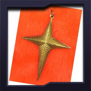 จี้ทองเหลืองแท้รูปดาวกระจาย