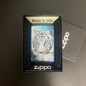 Zippo 48951 White Tiger Design High Polish Blue ของแท้ ยังไม่ผ่านการใช้งานใดใด จึงยังไม่มีการเติมน้ำมัน