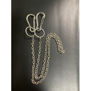 ห่วงพวงกุญแจ ตะขอล๊อค ขนาด 5เซนติเมตร โซ่คล้องกระเป๋าสตางค์ หรือแขวนป้าย ความยาวโซ่ 60 เซนติเมตร วัสดุสเตนเลส