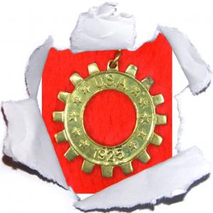 จี้ทองเหลืองแท้รูปเฟือง