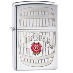 Zippo 28421 jim beam barrel high polish chrome