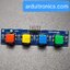 โมดูลสวิตช์กดติด/ปล่อยดับ 4 ปุ่ม 4 สี + LED สำหรับ Arduino (ปุ่มสี่เหลี่ยม)