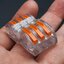 Terminal ต่อสายไฟแบบเร็ว 6 ช่อง (3 in - 3 out) แบบใส Wire Connector Quick Terminal 0.08-4mm Square Slitter SPL-3 PCT-222T