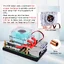 52Pi Low-Profile Ice Tower Cooling Fan RGB LED Light for Raspberry Pi 5