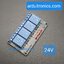 24V 4 Channel Relay Low-Level Trigger Relay Module (with LED - PCB สีดำ มีช่องสกรูให้ยึด)