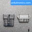 2.54mm 6 Pin Black Plastic Male Female JST-SM Housing Crimp Terminal Connector