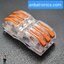 Terminal ต่อสายไฟแบบเร็ว 6 ช่อง (3 in - 3 out) แบบใส Wire Connector Quick Terminal 0.08-4mm Square Slitter SPL-3 PCT-222T