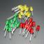 5mm LED Pack (red, green, yellow) 10 each 30 pcs