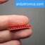 [Red] 1x10 Pin Single Row Female Header 2.54mm Pitch Straight Pin Square (จำนวน 1 ชิ้น)