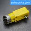 Metal Gear Motor (เฟืองโลหะ 100%) - อัตราทด 1:90 ความเร็วรอบ 96 rpm แกนข้างเดียว กรอบสีเหลือง
