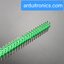 ก้างปลา 2x40P 2.54mm Pin Header Dip Straight Double Row 2X40 Pin สีเขียว