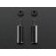 Brass M2.5 Standoffs 16mm tall - Black Plated - Pack of 2 (Adafruit)