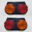 (ราคา 1 คู่ L-R = 2 แป้นเหล็ก ) แถมหลอด 12V/24V ไฟสต็อปแลมป์ ฝากลม 2 ตอน สีแดง-ส้ม (ราคา 1 คู่ L-R = 2 แป้นเหล็ก ) 12V/24V