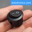 สวิตช์ไฟเปิด/ปิด KCD1 Rocker Switch Round 20mm 6A 250V 2 ขา On/Off - สีดำ