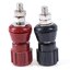 (1คู่) JS-107ขั้วต่อขนาด M5 (JIEXIANZHU) ฝาครอบเบกาไลต์+เกลียวทองแดง น๊อตวัสดุเหล็กชุบนิกเกิล สำหรับเครืองเชื่อม อินเวอร์เตอร์ แบตเตอรี่