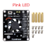 Raspberry Pi 4B/3B+ Heat Sink Fan with GPIO + on-board LED Light (Pink)