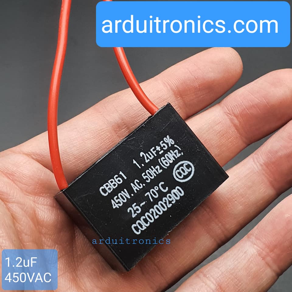 Fan Capacitors คาปาซิเตอร์พัดลม C พัดลม ตัวเก็บประจุพัดลม 450V 1.2 uF