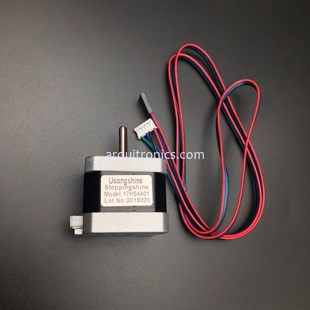 Stepping Motor แรงบิด 0.42 N.m - 1.7A (17HS4401) พร้อมสาย connector