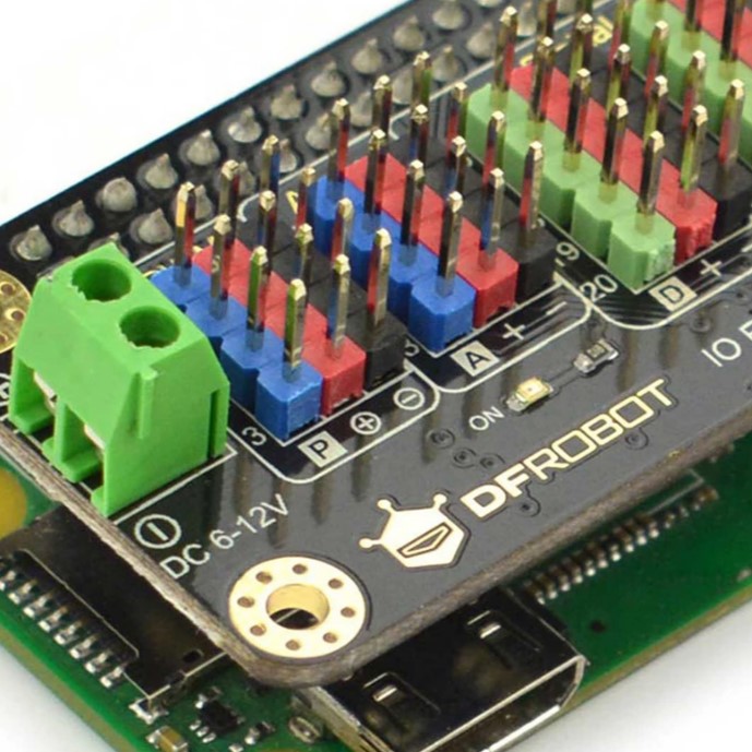 IO Expansion HAT for Raspberry Pi 5 / Zero / Zero W / 4B / 3B+ (แท้ DFRobot)