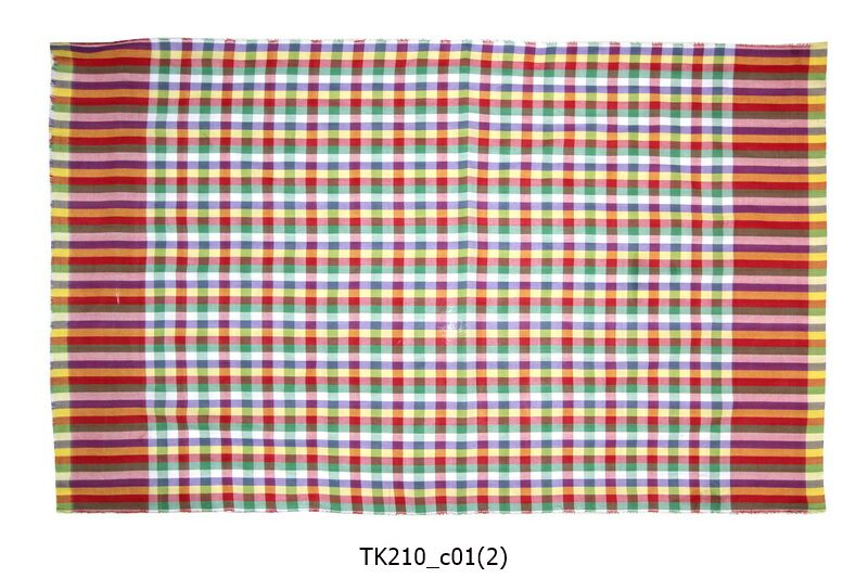 [2ม.] ผ้าขาวม้า TK210 แดงเขียว