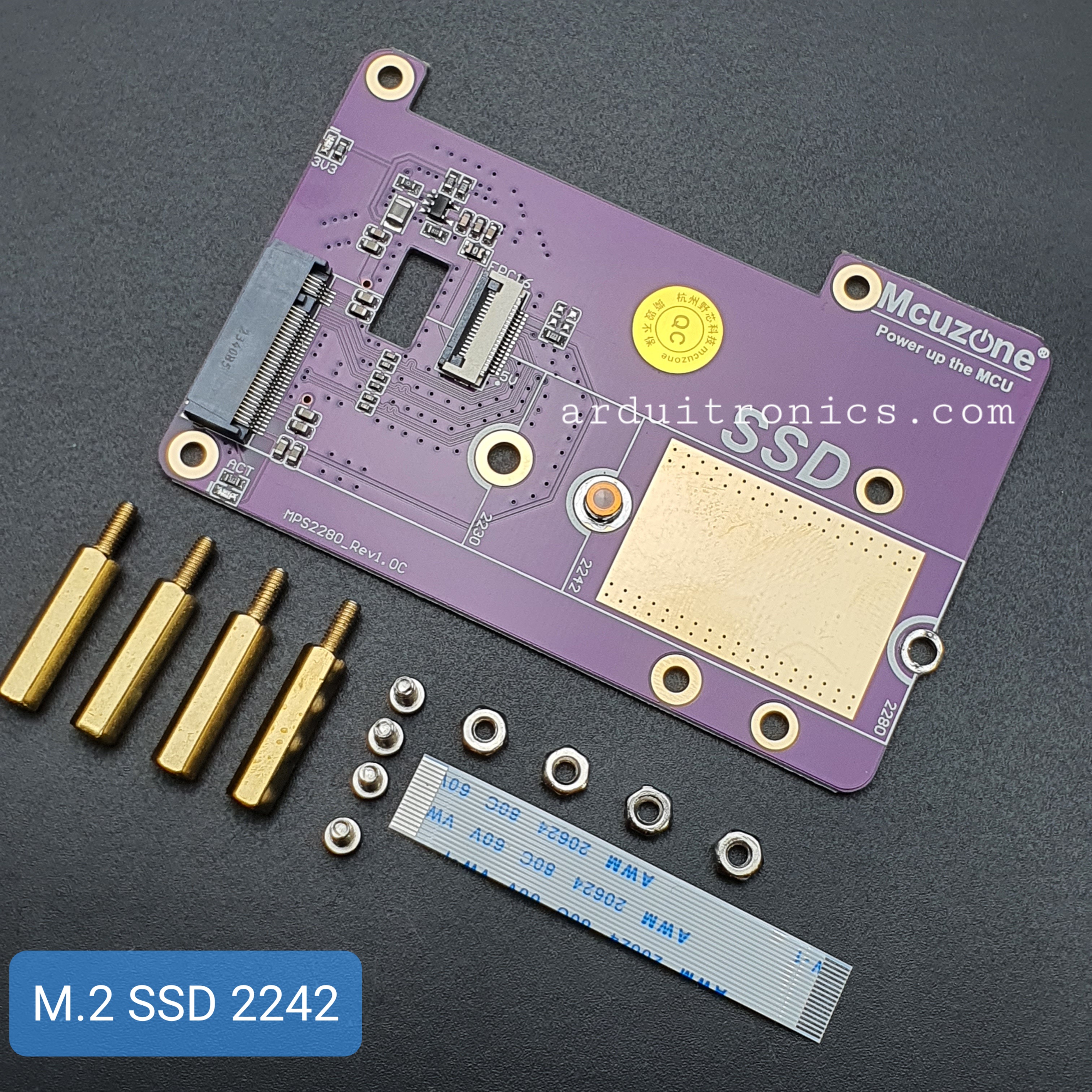 [2242] Raspberry Pi 5 SSD Expansion Board PCIE to M.2 NVME SSD Interface 2242
