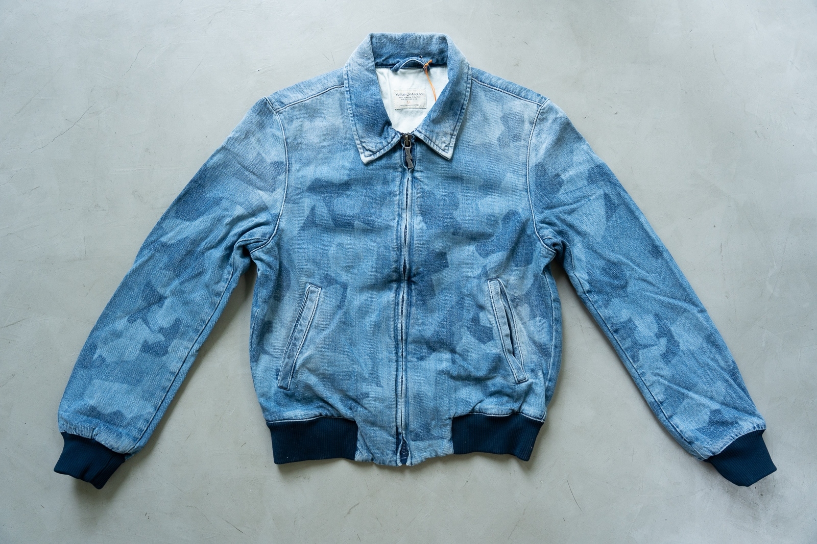 [DEFECT] Gudrun Camo Denim แจ็คเก็ตผ้าฟอก Nudie Jeans ของแท้ 100%