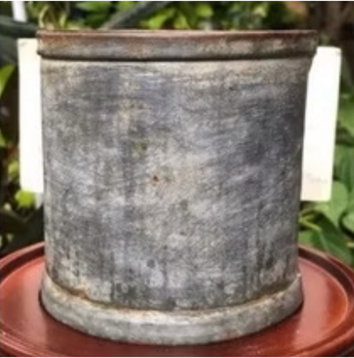 ￼ลิตรตวงข้าวสังกะสี ลิตรตวงข้าวโบราณ ขนาด 1 ลิตรตอกครุฑและเลขกำกับไม่ผุไม่รั่ว