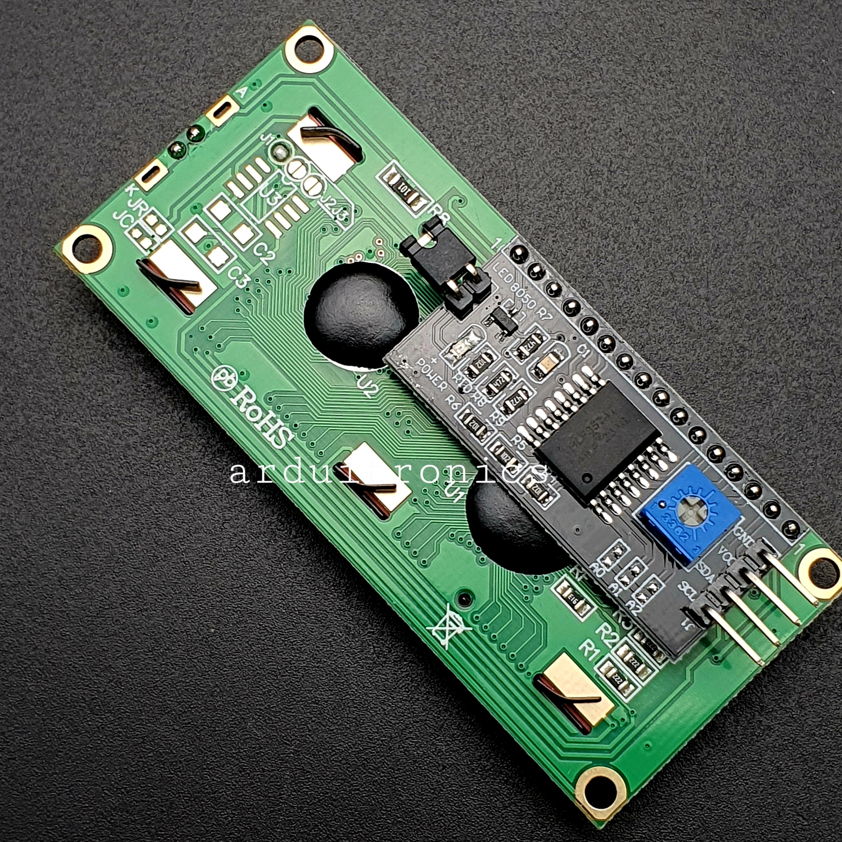 1602 Module 16x2 LCD Display + I2C Interface (Blue Backlight)