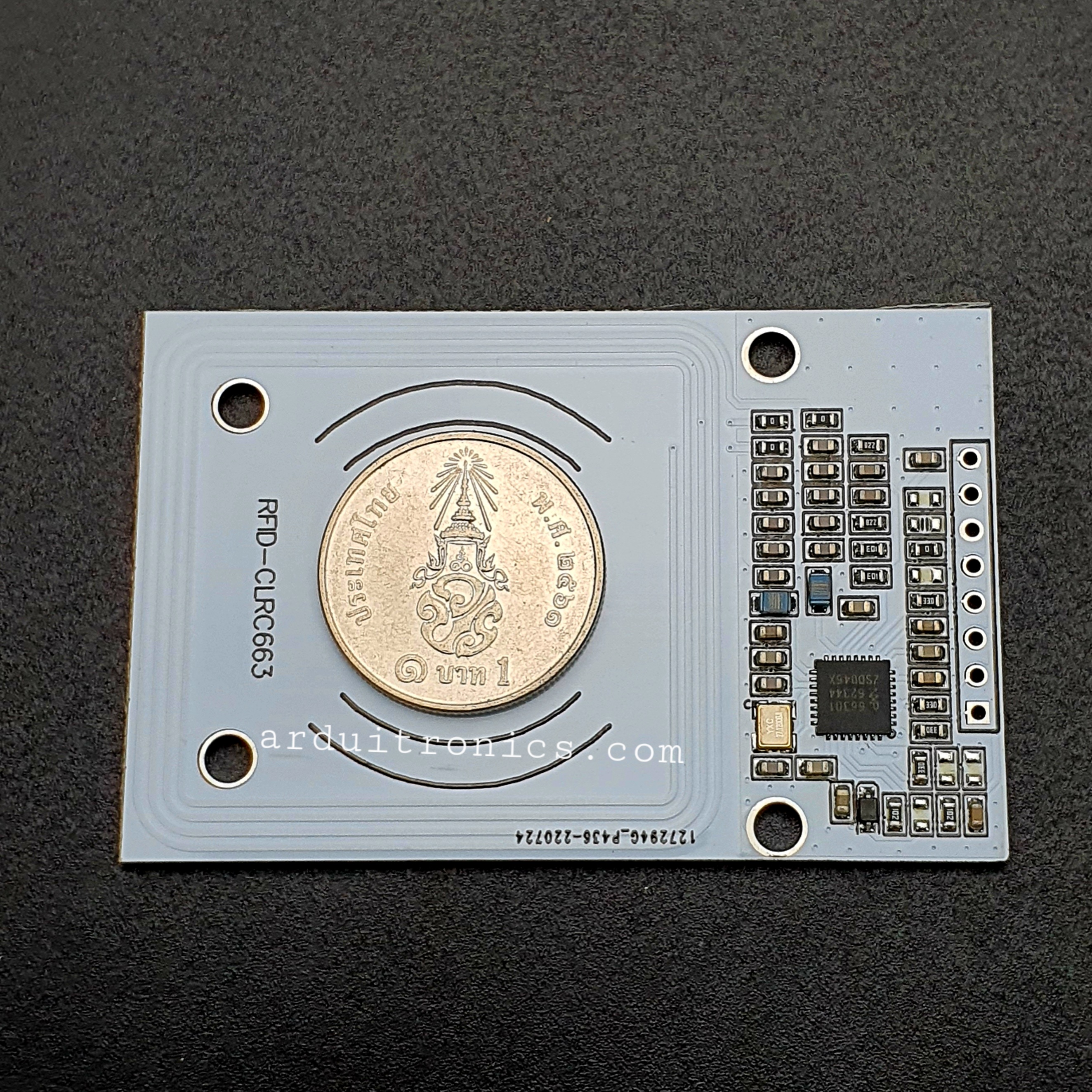 โมดูล RFID NFC 13.56Mhz CLRC663 RC663 full protocol NFC IC card read and write PCB สีขาว