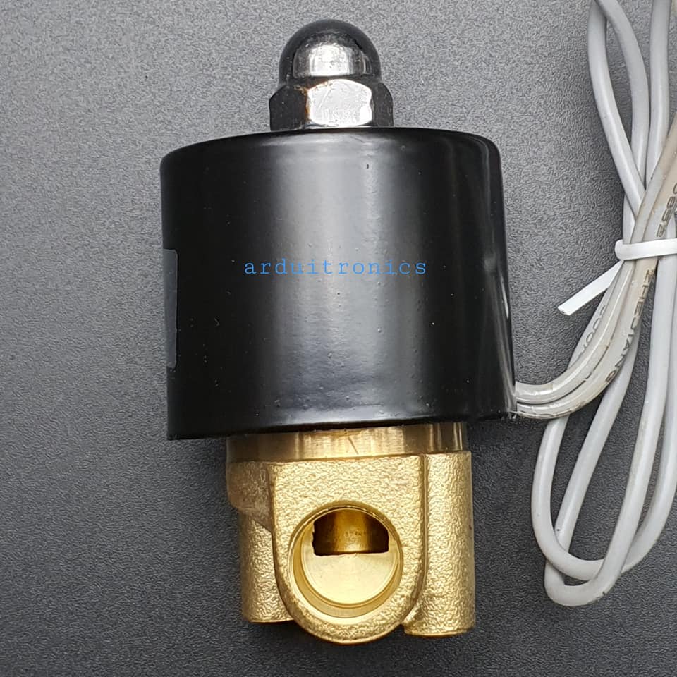 โซลินอยวาล์ว ทองเหลือง (Solenoid Valve Normally Closed) 2 หุน (1/4") 24V - ยี่ห้อ Senya 2W-160-15